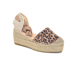 JAVA30LE ESPADRILLES SANDALO CON ZEPPA E PLATEAU SERRAJE LEOPARDO